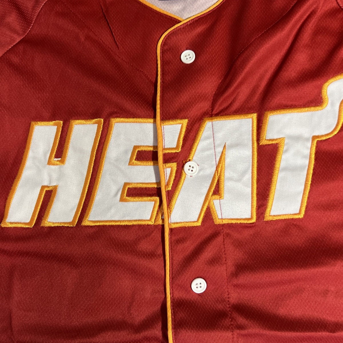 New Men's Miami Heat Baseball Jersey-cool XL