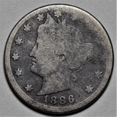 1886 Liberty Head Nickel - US Semi-Key 5c Coin