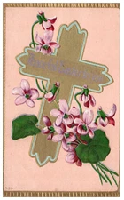 Vintage Embossed Peaceful Easter To You Postcard . Unposted. BPC