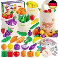 Kaufladen ZubehöR Holz, Spiellebensmittel KinderküChe ZubehöR, Kaufmannsladen Zu
