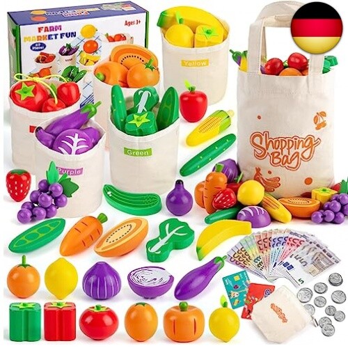 Kaufladen ZubehöR Holz, Spiellebensmittel KinderküChe ZubehöR, Kaufmannsladen Zu-image