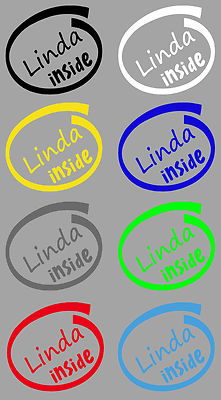 Aufkleber Sticker Baby inside Baby an Bord versch. Farben mit Wunschname Auto 