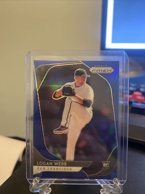 2020 Panini Prizm Tier II Blue Prizm Logan Webb #168 Rookie RC