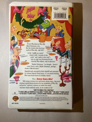 Dr. Seuss' How the Grinch Stole Christmas VHS Tape Clam Shell (1999) **TESTED** - Picture 3 of 6
