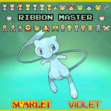 RARE 8F Glitch Mew ✨ Shiny Mew 💎 Ribbon Master 💎 Pokemon Scarlet Violet