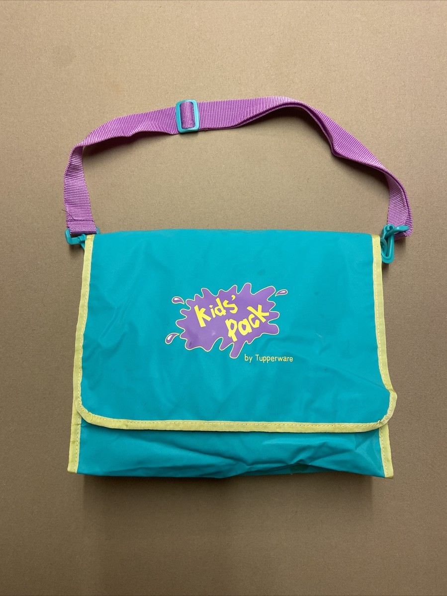 Vintage Kids' Pack By Tupperware Travel Pouch Neon Bag Backpack