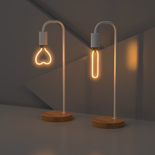 Industrial Table Light Wooden Desk Lamp Bedside Study Reading Light E27 White - Picture 7 of 10