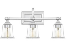 Quoizel NLC8603C Nicholas Mid Century Vanity Bath Lighting, 3-Light 300 Watts,