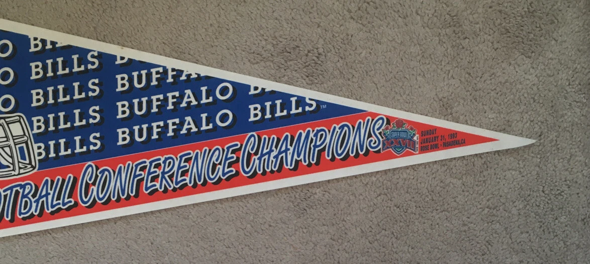 1992 Buffalo Bills AFC Champions Super Bowl Football Felt Pennant