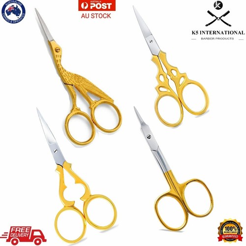 Stork Small Gold Embroidery Baby Toe Nail Art Manicure Cuticle Bird Toe Scissors - Picture 12 of 19