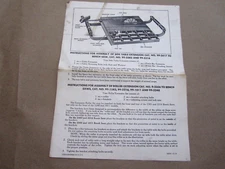 Assembly Manual For Craftsman 99-2417 Side Table & 9-2356 Roller Extensions