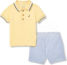 Nautica Boys 2pc Polo Short Set Size  4, 5, 6, 7