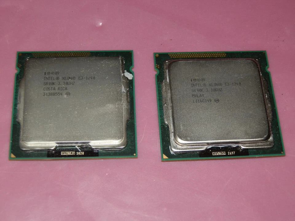 DOS - Procesadores CPU Intel Xeon E3-1240 SR00K 3,3 GHz Quad Core LGA 1155 Foto 2 de 3