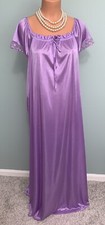 NEW Glossy Satiny LONG Silky Lingerie Nightgown Lace 1X Plus Size HEAVENLY SOFT
