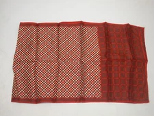 Ladies Scarf ~ 13" x 44" ~ Brown Orange Ivory