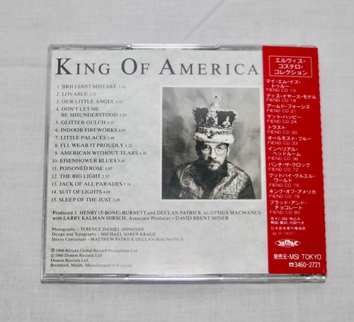 King Of America - Elvis Costello CD 1987 w / obi Japan - Imagen 2 de 4