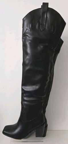 I SAW IT FIRST Damen Overknee Stiefel High Heel Pull On Schwarz UK 5 AUSSTELLUNGSSTÜCK - Bild 8 von 12