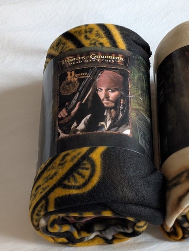 NEW Disney Pirates of the Caribbean Johnny Depp Orlando Bloom Throw Blankets - Picture 2 of 6