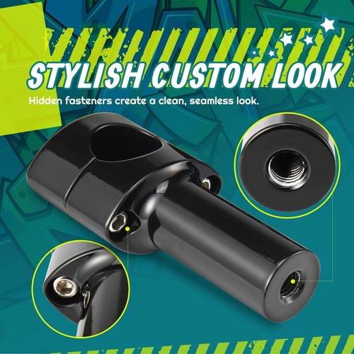 4" Motorcycle Handlebar Riser 1-1/4" Clamp For Harley Softail Dyna Road Glide - Foto 3 di 7