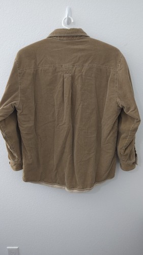 Vintage Woolrich Buckskin Men Large Tan Brown Corduroy Fleece Lined Heavy Jacket - Picture 4 of 11