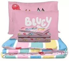 Bluey "Balloon Party" Kids Reversible Queen Bed Set-W140958149195, W140629516415