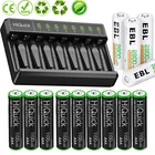 AAA AA Rechargeable Battery 1100 / 2800mAh 1.2V Ni-MH / Charger Lot EBL HiQuick