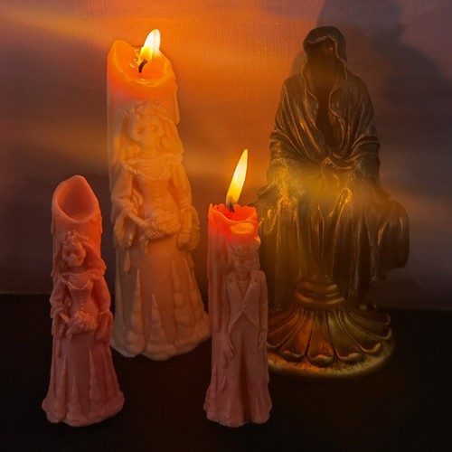 Stampi candele di Halloween teschio silicone fai da te cera stampi sapone resina artigianato nuovi - Foto 7 di 28