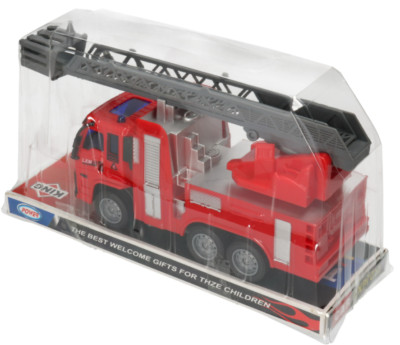 LKW / LKW Feuerwehr mit Verlängerungsleiter (42 cm) Modellspielzeug rot