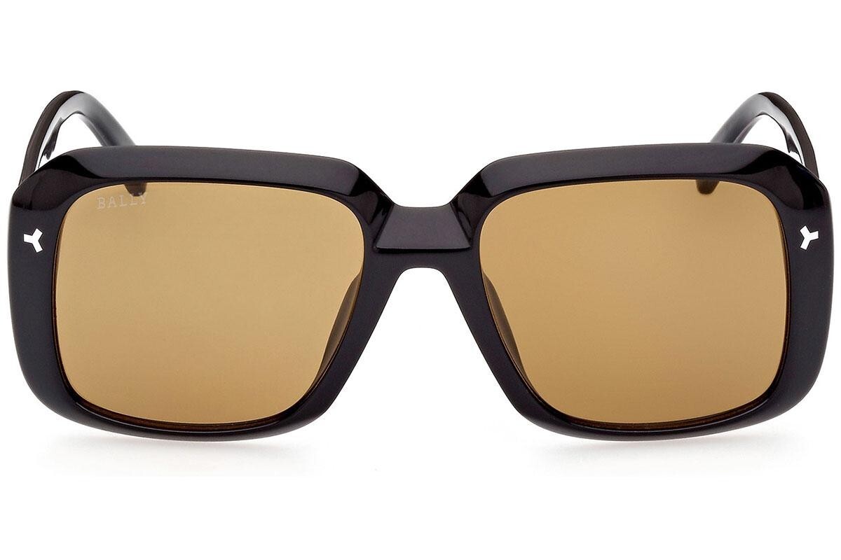 Солнцезащитные очки Bally BY0098-H 01E в черной пластиковой оправе большого размера 57-19-145 Италия 36990₽