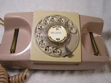 Vtg Beige Starlite Rotary Desk Phone by Automatic Electric EUC