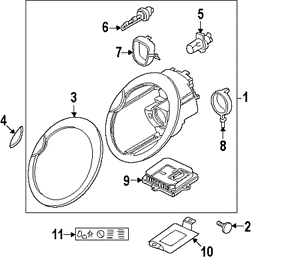 MINI NEW GENUINE COOPER R50 R52 R53 HEADLIGHT WASHER COVER RIGHT O/S 6922156 - Imagen 5 de 5