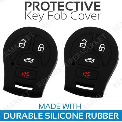 2 Key Fob Cover for 2014-2017 Nissan Versa Note Remote Case Rubber Skin Jacket