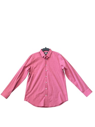 Express Men 1MX Button Up Long Sleeve Collared Shirt Red Men’s Size Large EUC - Picture 5 of 13
