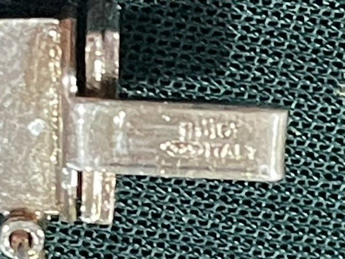 MILOR Italia Pulsera de Plata Esterlina 925 Oro y Plata Hermosa De Colección J50 - Imagen 6 de 9