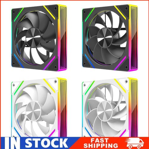 120mm PC RGB Fan with 5V 3Pin ARGB Plug 4 Pin PWM Case Fan for CPU Liquid Cooler