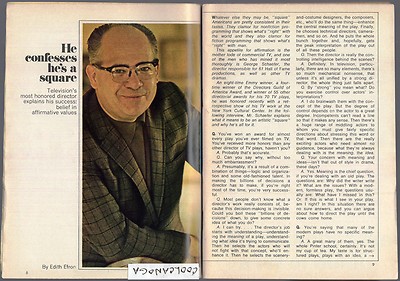 TV ARTICLE~TV DIRECTOR GEORGE SCHAEFER~EMMY WINNER~61 HALL OF FAME ...