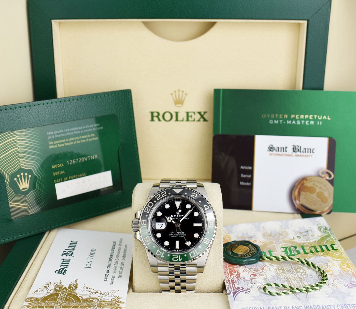 ROLEX Card SS GMT Master II Green Sprite 126720 VTNR SANT