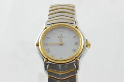 EBEL SPORT CLASSIQUE MINI 23MM DAMEN UHR 1057901 WEISS SCHÖNER ZUSTAND QUARZ 13