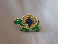 Master Mason Lapel Tac Green Turtle Square Compass Masonic Fraternity NEW!