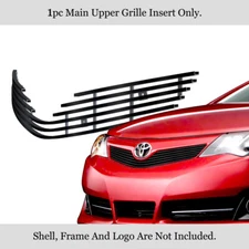 Fits 2012-2014 Toyota Camry SE Main Upper Stainless Black Billet Grille Insert