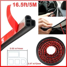 For Ford 16.5FT Car Door Edge Rubber Seal Weather Strip L Shape Accessories