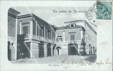 bu23 cartolina un saluto da formicola via corso 1911 provincia caserta campania