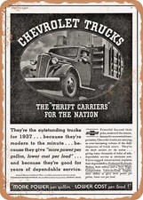 Metal Sign - 1937 Chevy Stake Truck Vintage Ad Metal Sign - 1937 Chevy Stake Truck Vintage Ad