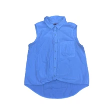 SO GOODS FOR LIFE Top Blouse Shirt Women's LARGE White Button Sleeveless