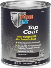 POR-15 45904 (Semi-Gloss Chassis Coat Black Top Coat Quart)