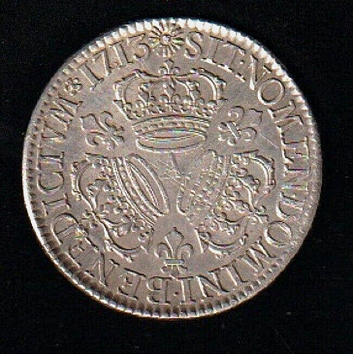 Louis XIV Ecu aux 3 couronnes 1713 Paris Argent SPLENDIDE rare GAD 229 cote1400€ - Picture 2 of 2