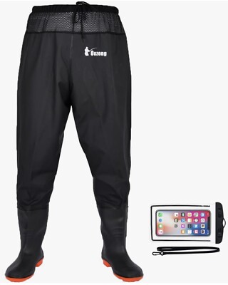 Waterproof Fishing Waist Waders Pants with Boots for Men and Women