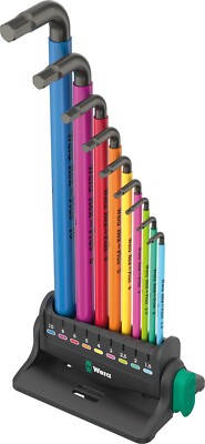 Wera 950/9 Sechskant-Plus mehrfarbig 3,9-teiliger Kugelkopf-Sechskantschlüssel-Satz 1,5-10 mm
