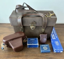 Vintage Voigtlander Prominent Rangefinder 35mm Camera With Accessories