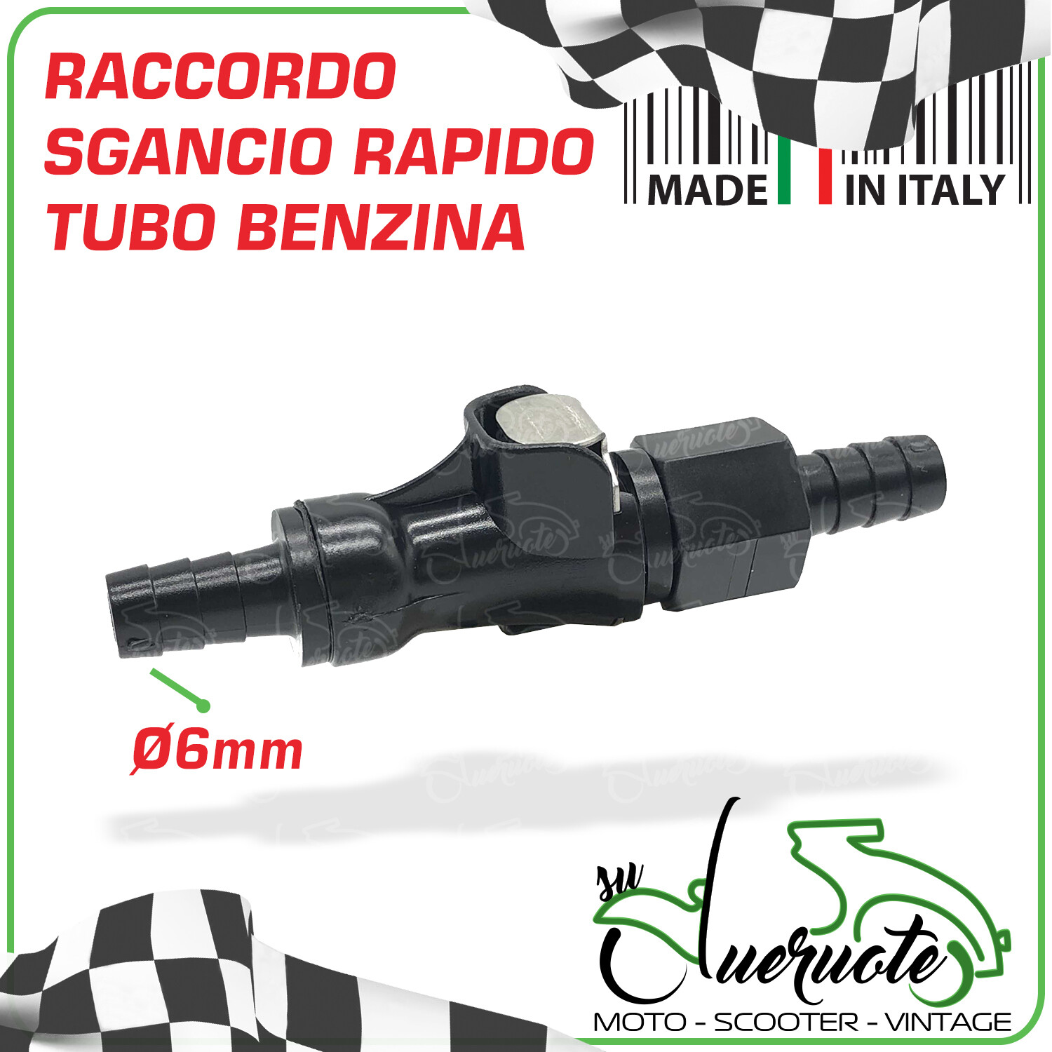 Attacco Carburante Moto Sgancio Rapido Per Tubo Benzina 6 Mm Universale - Per Moto E Scooter, Garanzia 2 Anni Connettore Serbatoio Motoforce - Foto 9